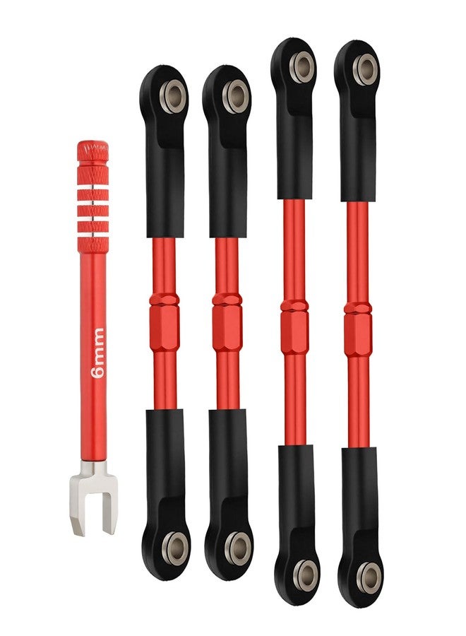 NMNRC Alum Turnbuckles Camber Links Linkage Toe Rod ARA330753 for Arrma 1/10 Gorgon Fury Quake Vorteks 2WD Series Upgrades Part Red - Image 1